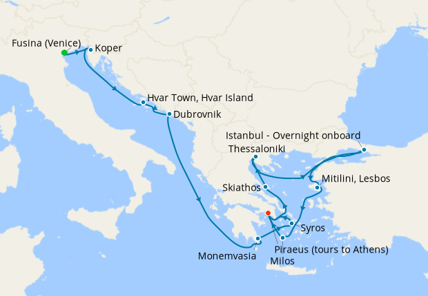 Cruise Itinerary Map