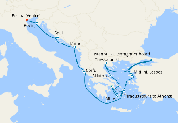 Cruise Itinerary Map