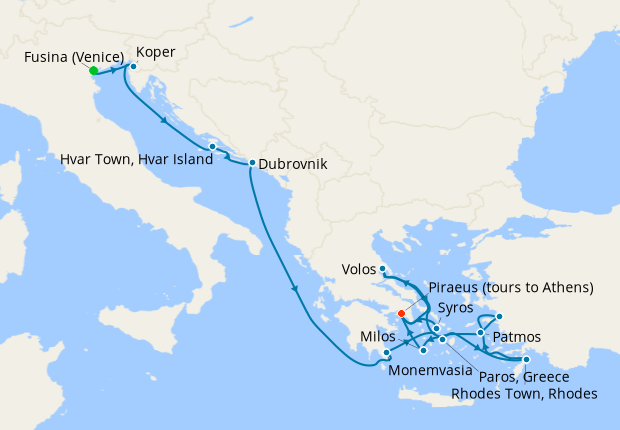 Cruise Itinerary Map