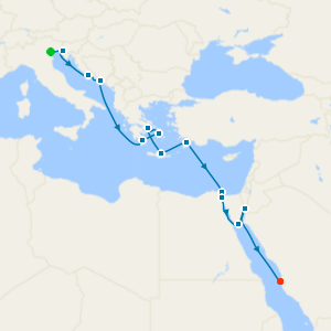 A Grand Journey of Greek Monuments, Walled Cities & Egyptian Marvels from Fusina (Venice) to Jeddah