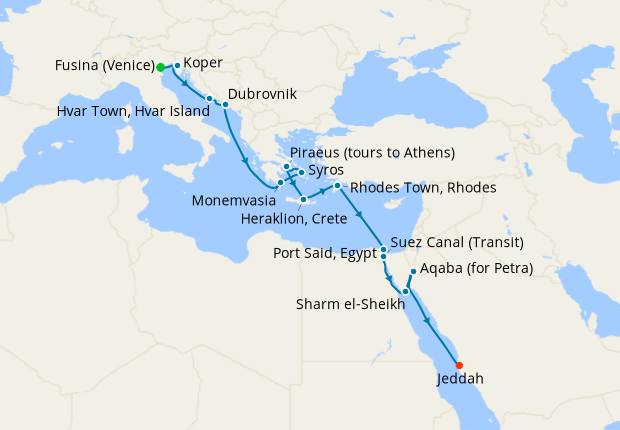 Cruise Itinerary Map
