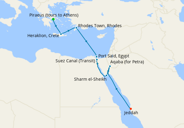 Cruise Itinerary Map