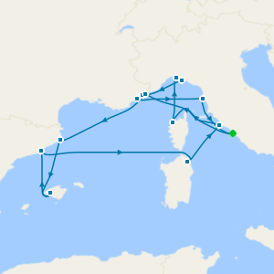An Extended Journey through Sunlit Harbours, Alluring Port Cities & Scenic Islands from Civitavecchia (Rome)