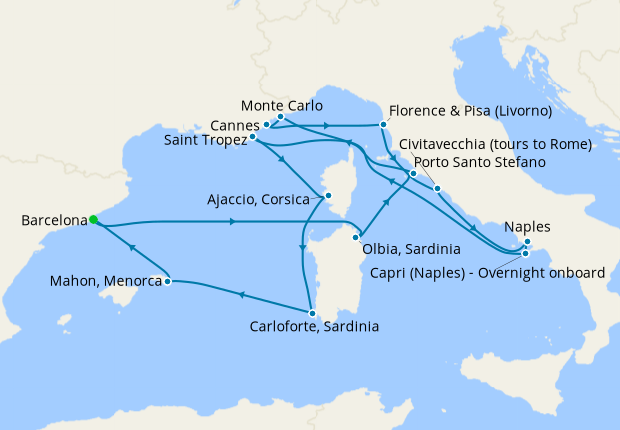 Cruise Itinerary Map