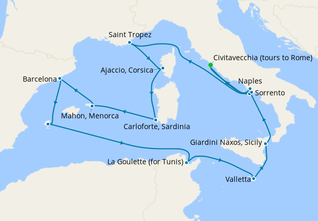 Cruise Itinerary Map