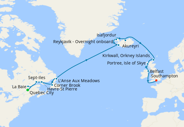 Cruise Itinerary Map