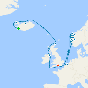 An Extended Journey from the Landscapes of Iceland to the Towering Fjords of Norway from Reykjavik to Southampton