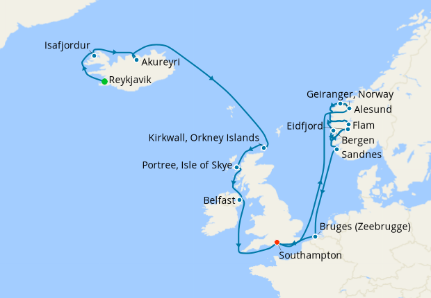 Cruise Itinerary Map