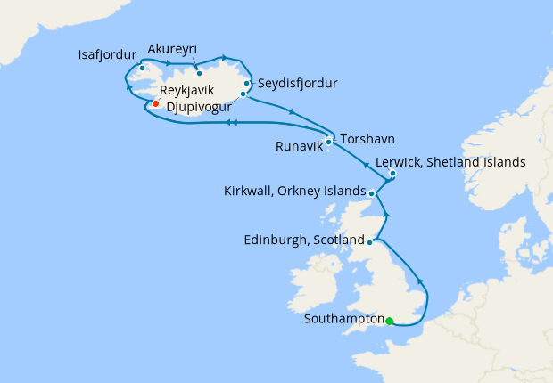 Cruise Itinerary Map