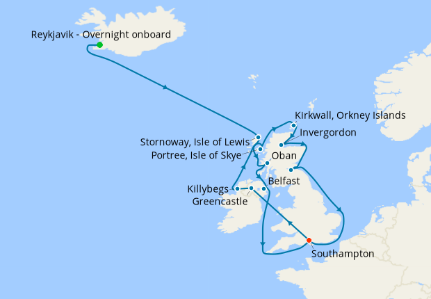 Cruise Itinerary Map