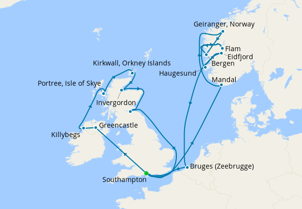 Cruise Itinerary Map