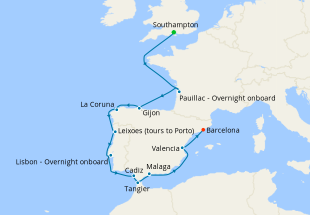 Cruise Itinerary Map