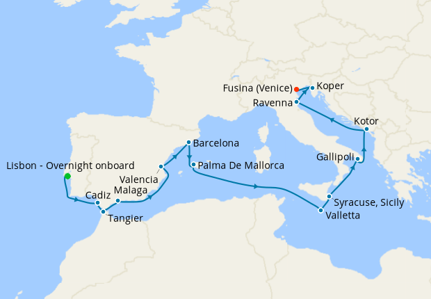 Cruise Itinerary Map