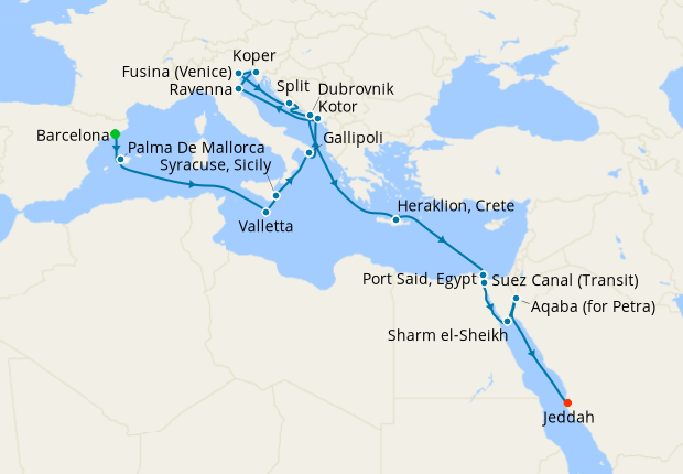 Cruise Itinerary Map