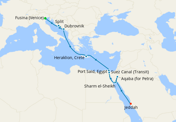 Cruise Itinerary Map