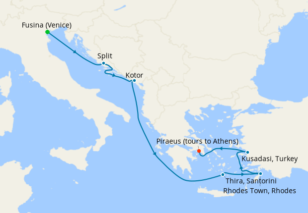 Cruise Itinerary Map