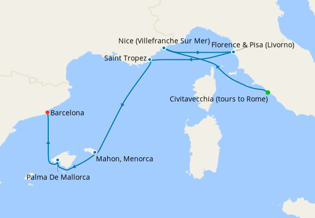 Cruise Itinerary Map