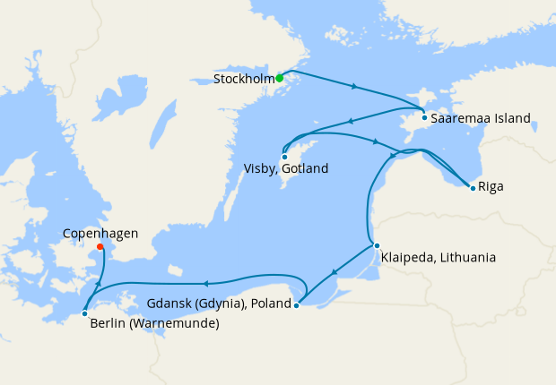 Cruise Itinerary Map