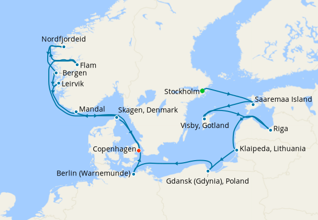 Cruise Itinerary Map