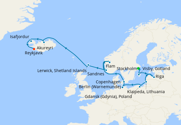 Cruise Itinerary Map