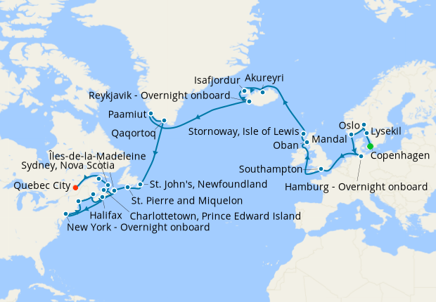 Cruise Itinerary Map