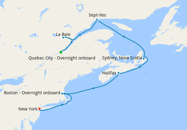 Cruise Itinerary Map