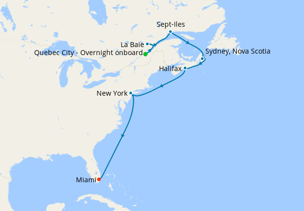 Cruise Itinerary Map