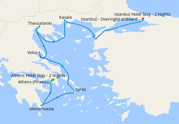 Cruise Itinerary Map
