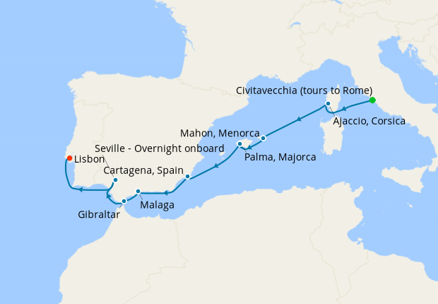 Cruise Itinerary Map