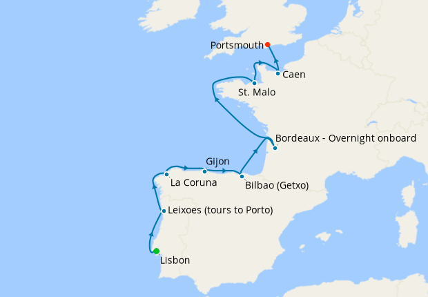 Cruise Itinerary Map