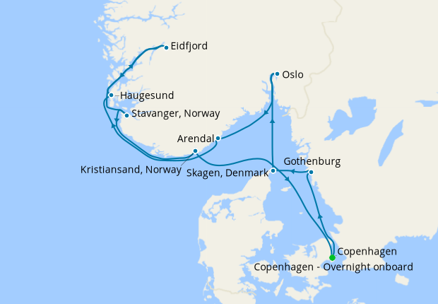 Cruise Itinerary Map