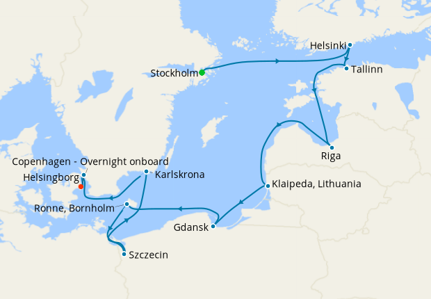 Cruise Itinerary Map