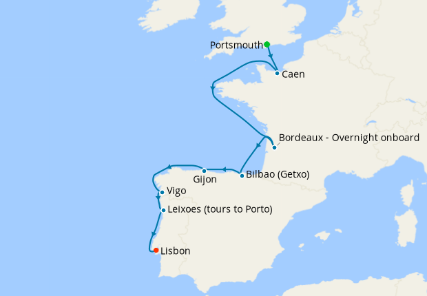 Cruise Itinerary Map