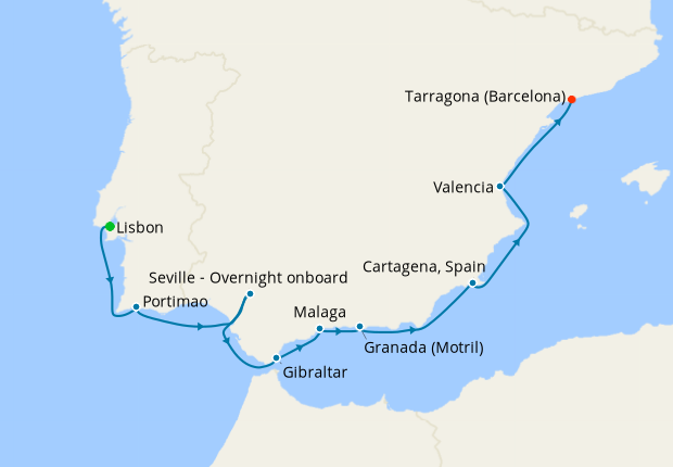 Cruise Itinerary Map