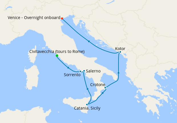 Cruise Itinerary Map