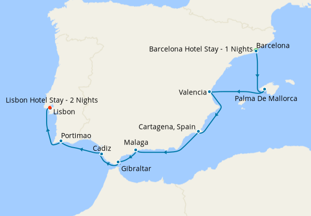 Cruise Itinerary Map
