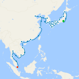 Japan, China & SE Asia Grand Voyage from Tokyo to Singapore