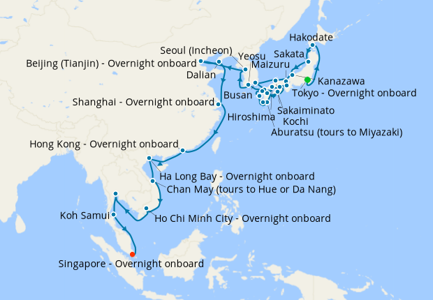 Cruise Itinerary Map