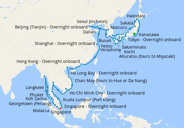 Cruise Itinerary Map