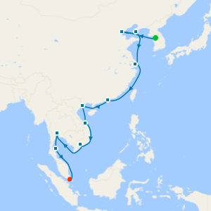 China & SE Asia Grand Voyage from Seoul to Singapore