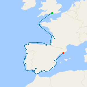 France, Portugal & Spain Combination Cruise from Portsmouth