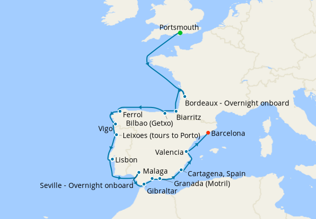 Cruise Itinerary Map