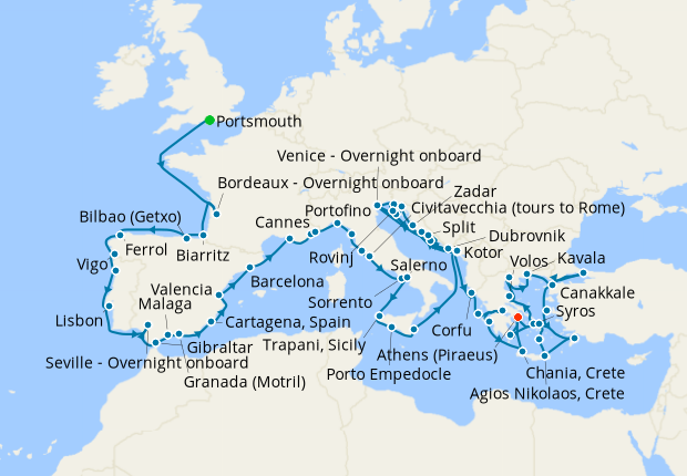 Cruise Itinerary Map