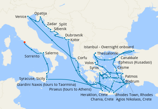 Cruise Itinerary Map