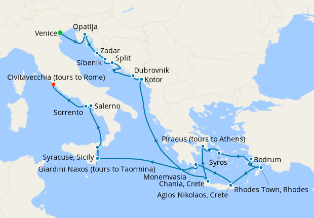 Cruise Itinerary Map