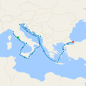 Italy, Croatia & Greece Combination Cruise from Rome