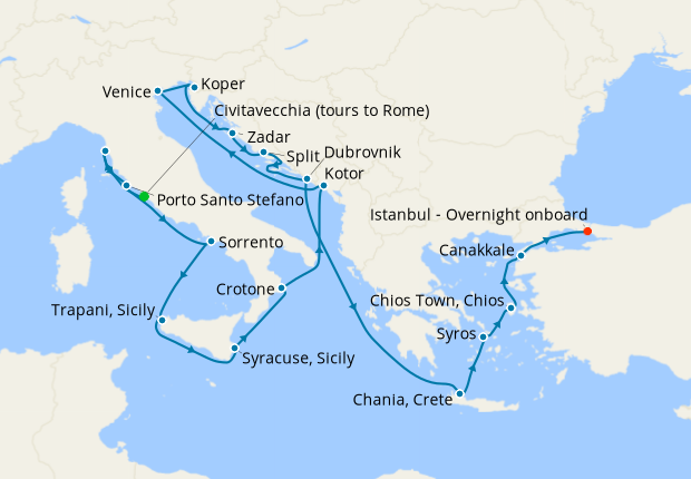 Cruise Itinerary Map
