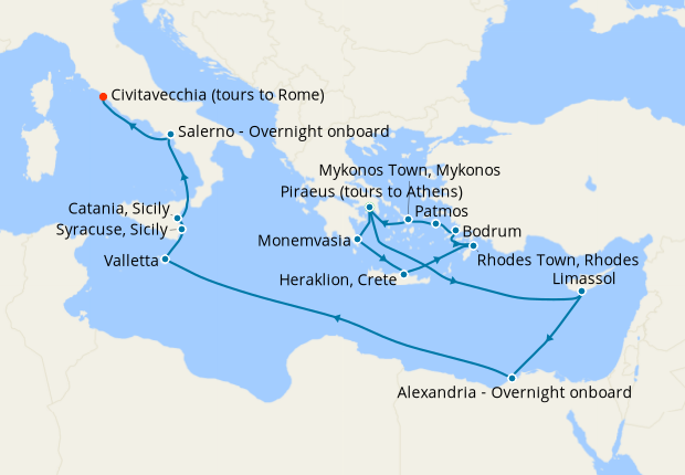 Cruise Itinerary Map