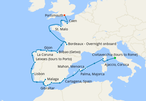 Cruise Itinerary Map