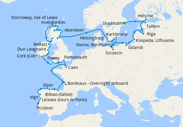Cruise Itinerary Map